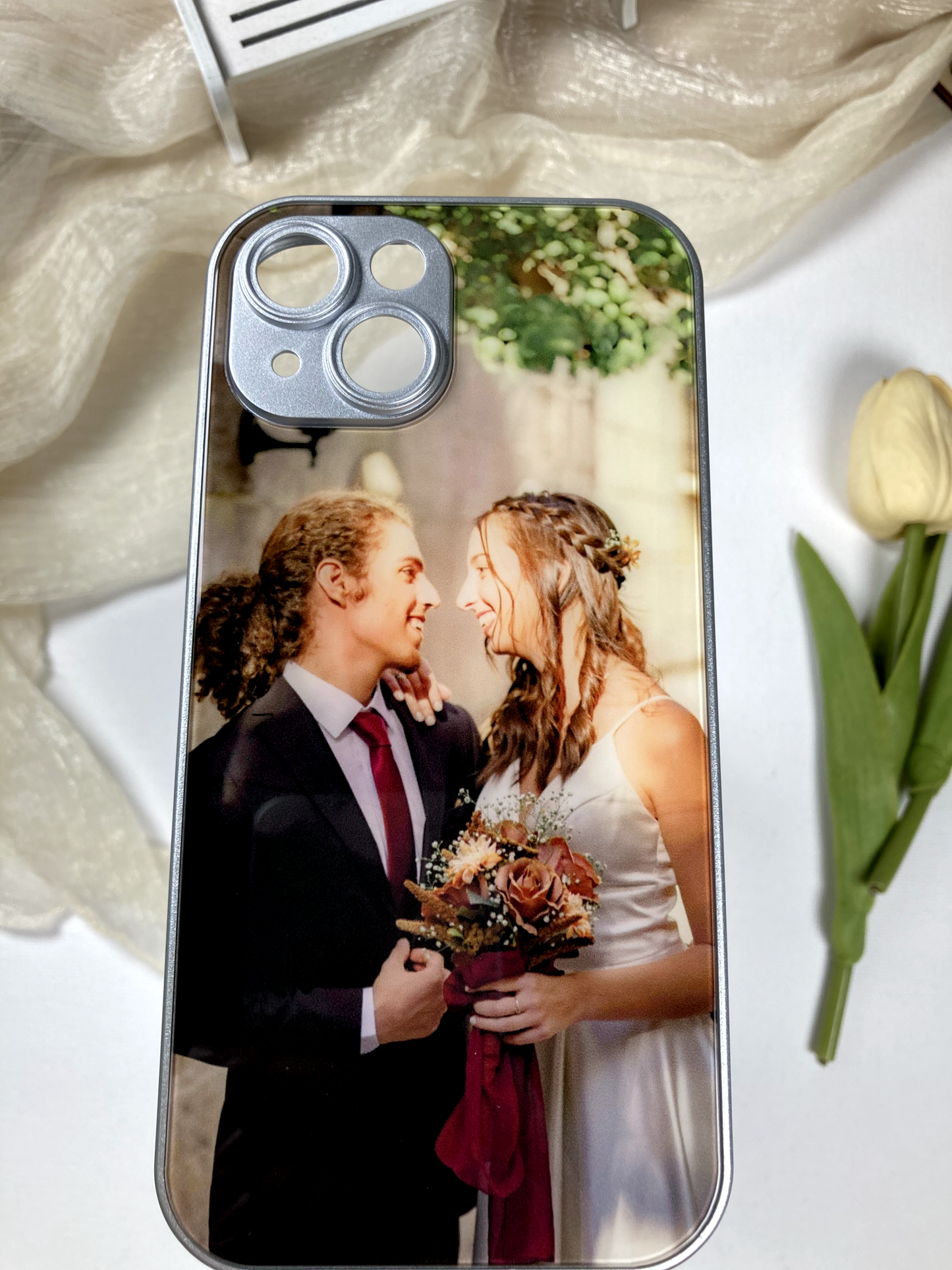 Bedste gave: Personligt telefoncover med dine fotos, høj kvalitet.