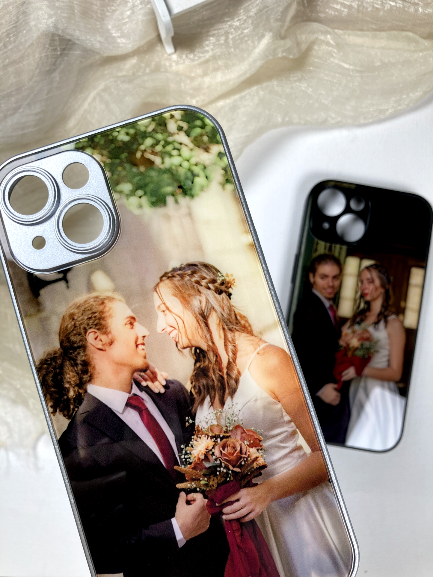 Bedste gave: Personligt telefoncover med dine fotos, høj kvalitet.