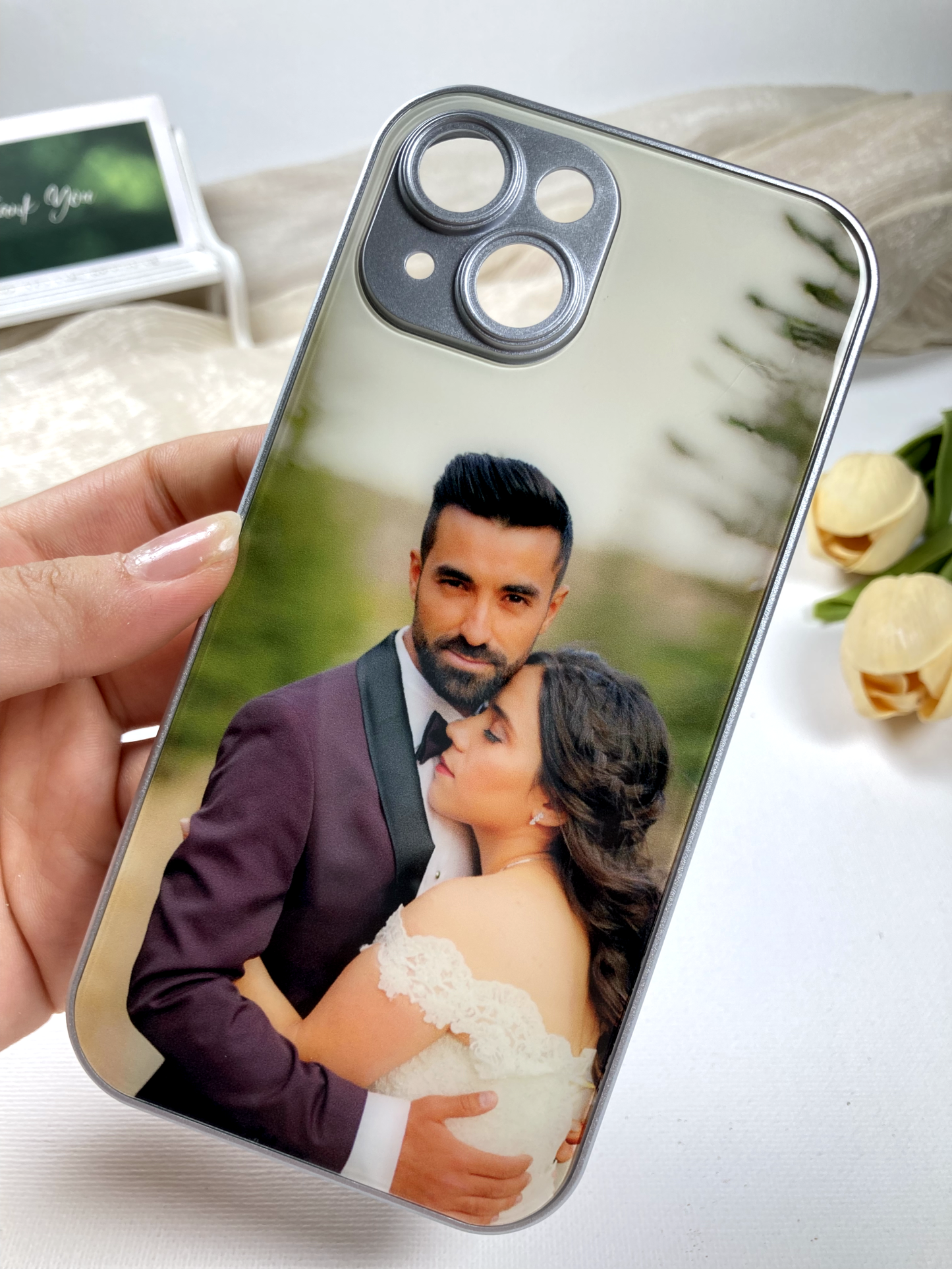 Bedste gave: Personligt telefoncover med dine fotos, høj kvalitet.