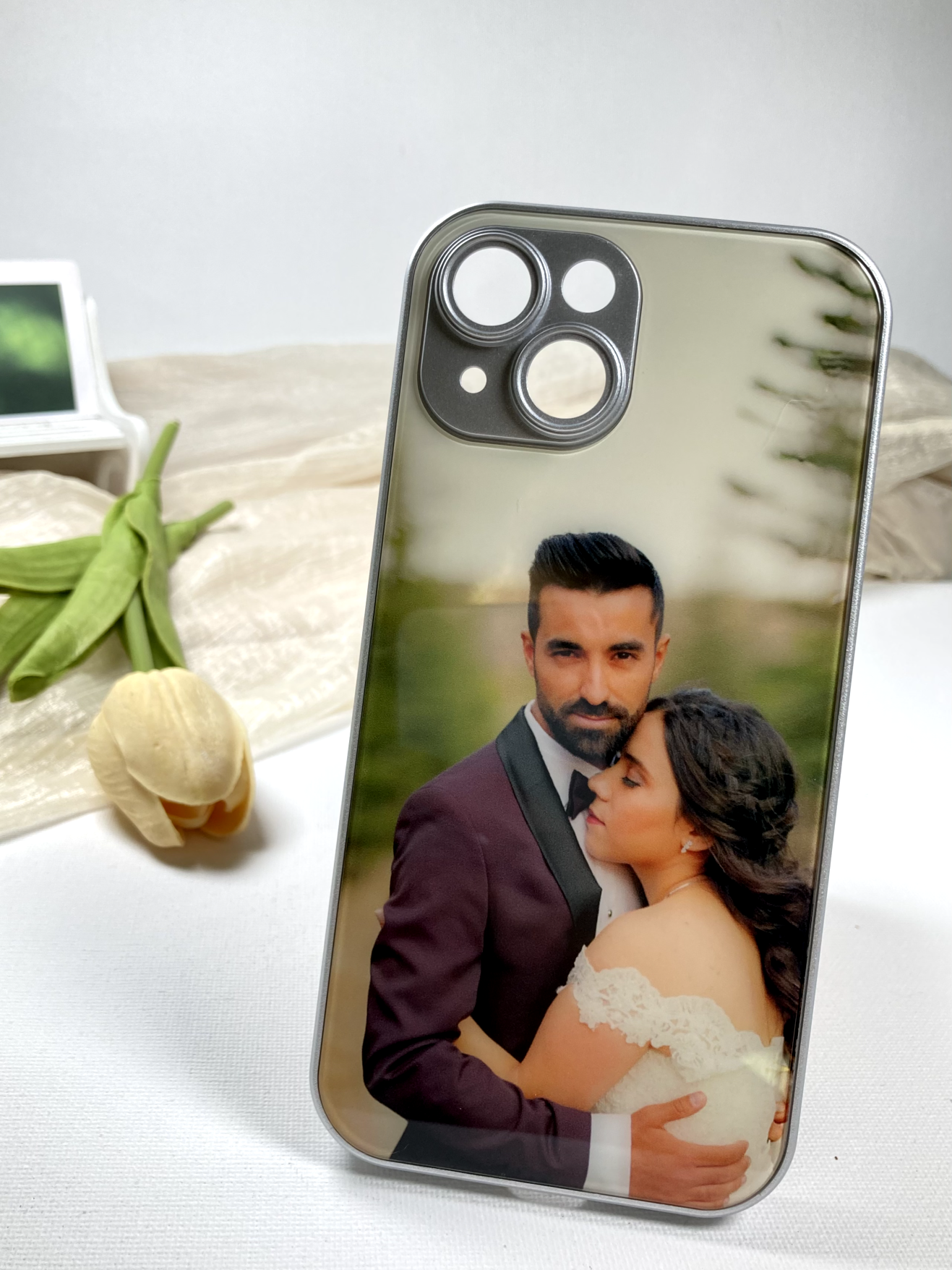 Bedste gave: Personligt telefoncover med dine fotos, høj kvalitet.
