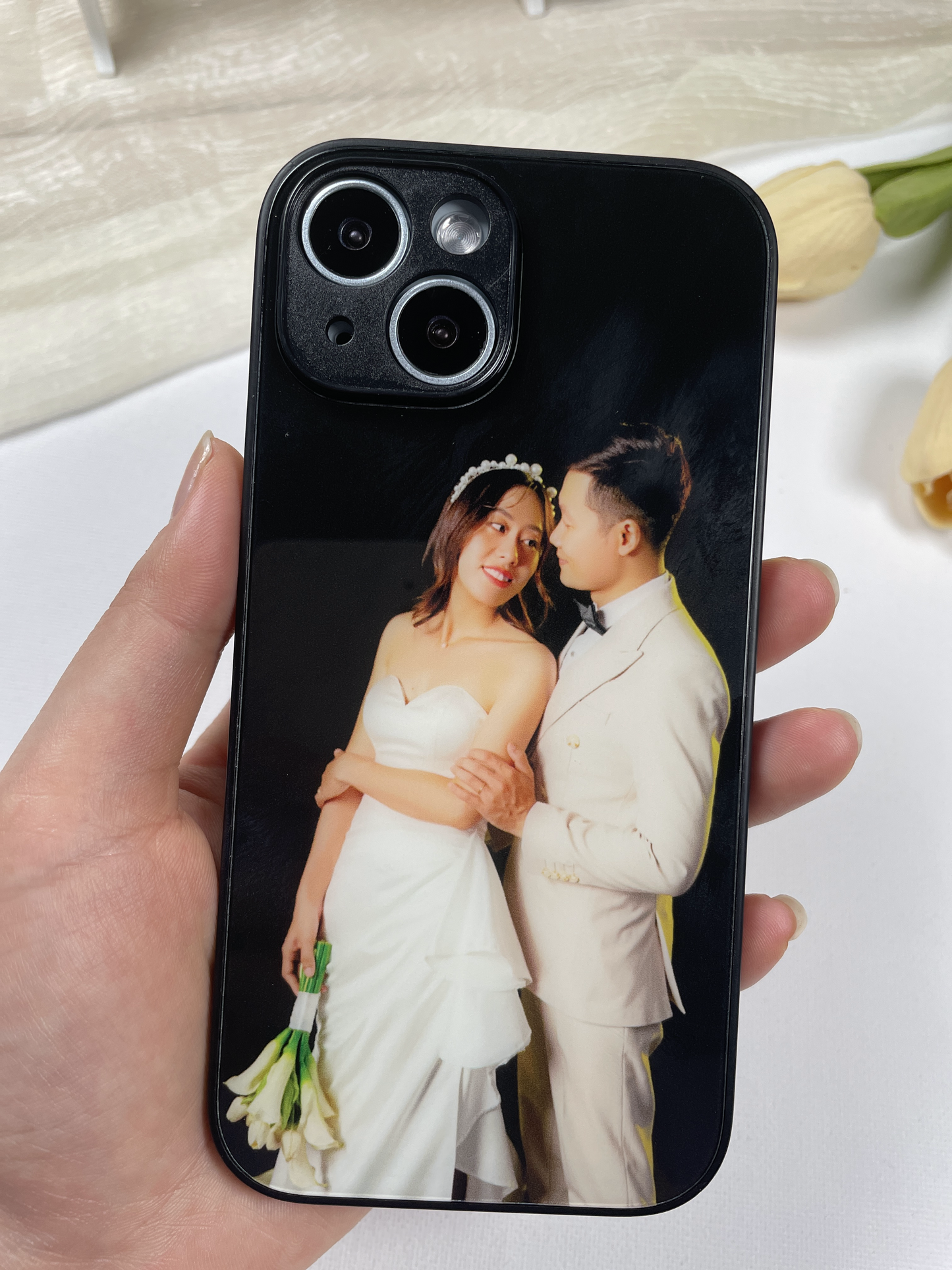 Bedste gave: Personligt telefoncover med dine fotos, høj kvalitet.