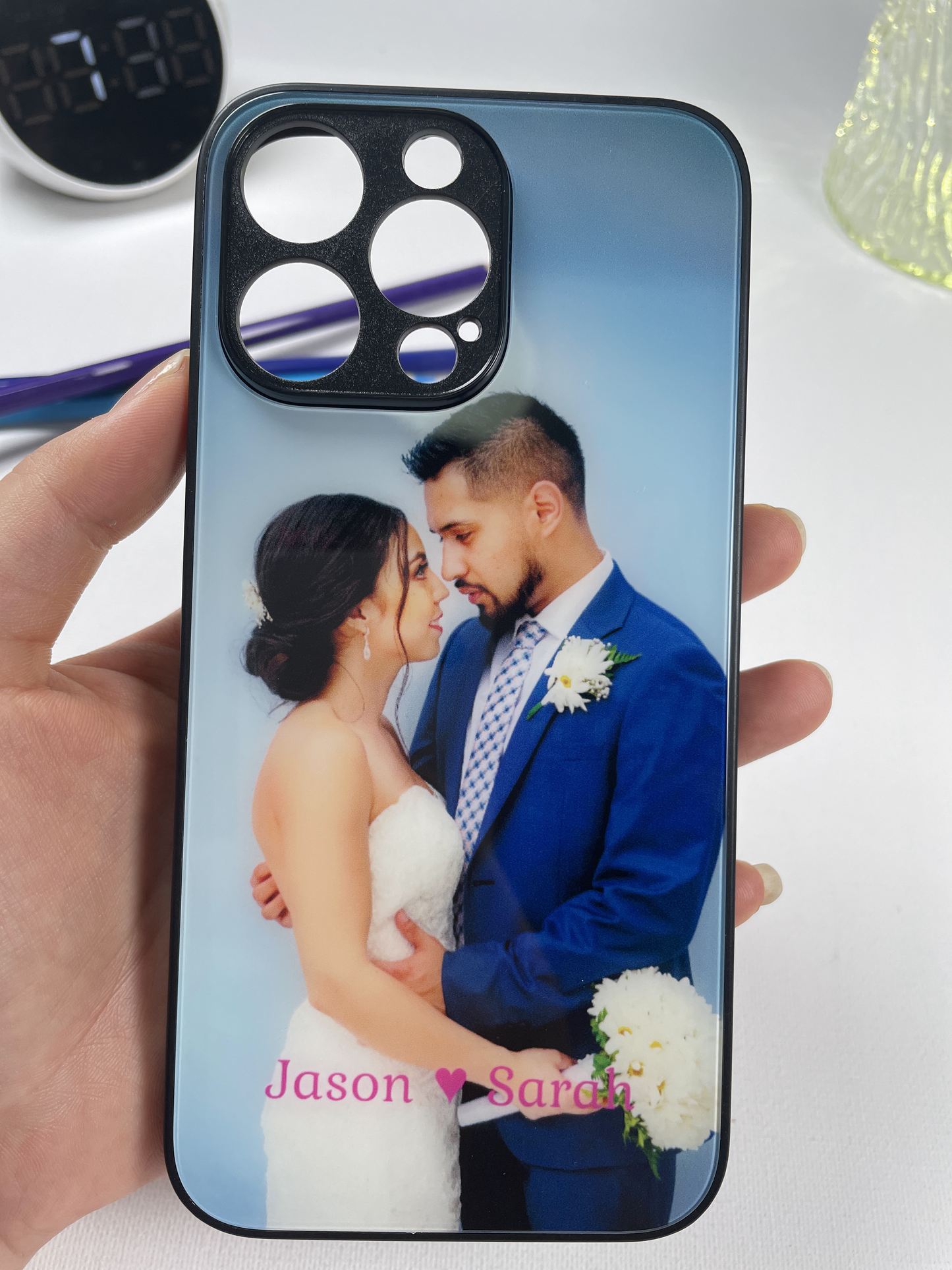 Bedste gave: Personligt telefoncover med dine fotos, høj kvalitet.