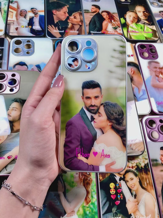 Bedste gave: Personligt telefoncover med dine fotos, høj kvalitet.